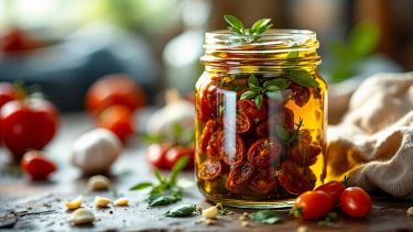 pomodori sott'olio nel barattolo