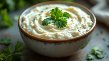 salsa raita in una ciotola