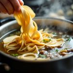 Brodo di carne con tagliolini di crespelle