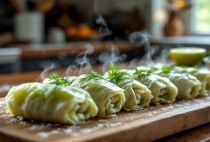 Sarmale impiattati e serviti caldi.