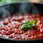 salsa al pomodoro sul fuoco