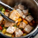 spezzatino di vitello con piselli