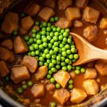 piselli nello spezzatino