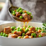 spezzatino con piselli pronto