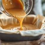 impasto della torta al caffè pronto per il forno