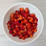 Fragole tagliate a cubetti