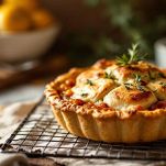 Torta salata con radicchio pronta