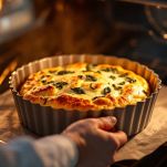 cottura torta salata ricotta e spinaci