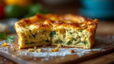 Tortini dorati con carciofi e crosticina in superficie