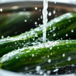 Lavaggio delle zucchine