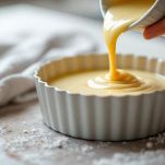 Budino alla vaniglia nello stampo