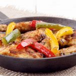 carne in padella con peperoni