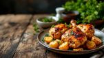 Cosce di pollo con patate al forno