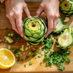 Carciofi a spicchi in acqua e limone