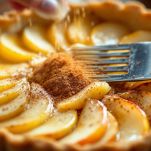 cannella sulla torta di pere