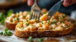 crostini di mare con maionese di riso