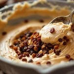 uvetta e impasto delle frittelle di castagne