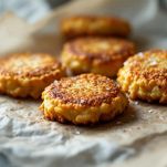 frittelle di castagne sulla carta assorbente