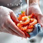 Pulizia dei gamberoni