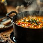 Minestra di fagioli pronta