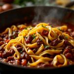 Pasta condita con sugo di lepre