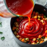 passata di pomodoro nella ribollita