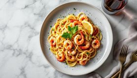 Linguine agli scampi lucide e profumate