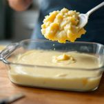 tortino di patate nella pirofila