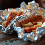 Piatto di triglie con burro alle acciughe.