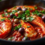 Triglie alla livornese pronte