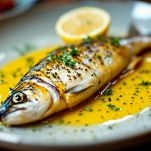 trota in padella con succo di limone