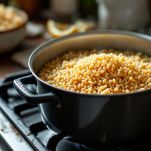 Zuppa di farro con verdure e osso di prosciutto