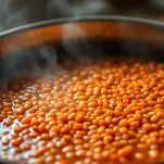 cottura della zuppa di lenticchie rosse