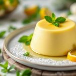 Budino di latte agrumato con limone e arancia pronto
