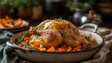 Cappone ripieno dorato al forno