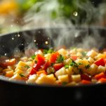 In una pentola a fuoco medio