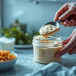 Crema di ceci in frigo