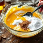 Uova, zucchero, rum e acqua