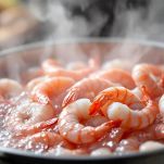 Sbollentate i gamberi per pochi minuti