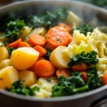 Verdure e ortaggi in pentola