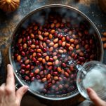 Aggiunta dei fagioli alla minestra