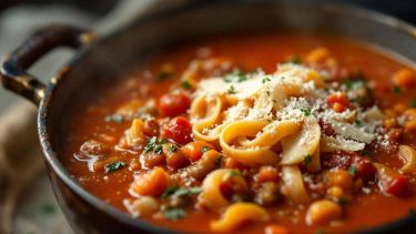 Piatto caldo e profumato della tradizione ligure, ricco di verdure e pasta.