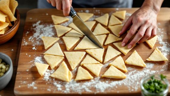 tagliare la sfoglia per i nachos