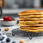 Pancake senza uova pronti per essere mangiati