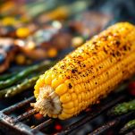 pannocchie con asparagi sulla piastra