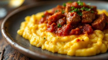Polenta con il sugo
