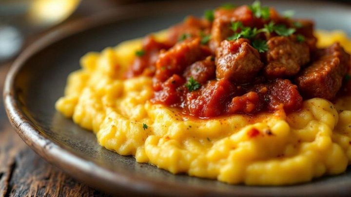 Polenta con il sugo