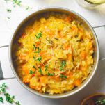 quando il risotto e cotto mantecatelo a fuoco spento con burro e parmigiano