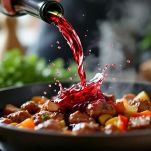Vino rosso nel ragù di carne