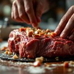 L'inserimento del lardo o della pancetta nella carne